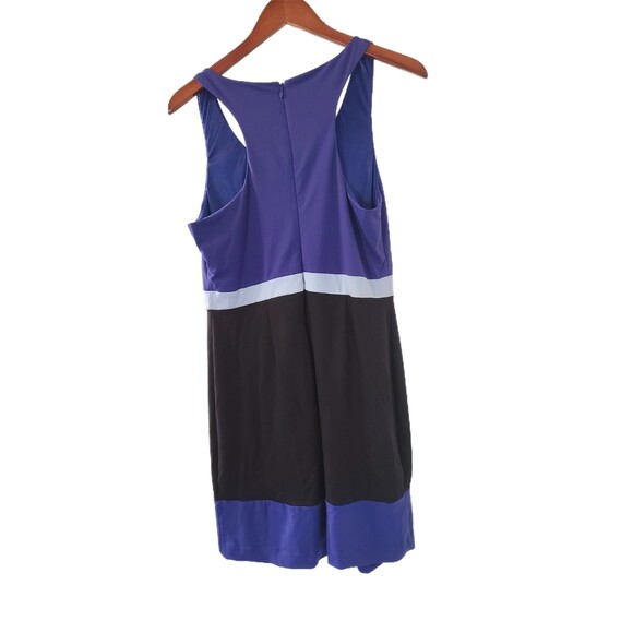 Cynthia Rowley | Blue Color Block Racerback Stretch Tank Dress, Size L (10-12) - Picture 4 of 6